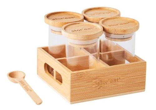 Portaspezie con barattoli e - portaspezie, 4