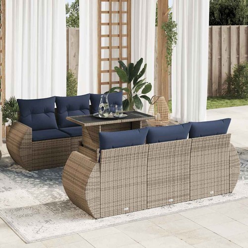 Set divani giardino 7pz con - set,