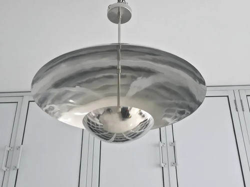 Lampadario ottone metà - lampadario, in