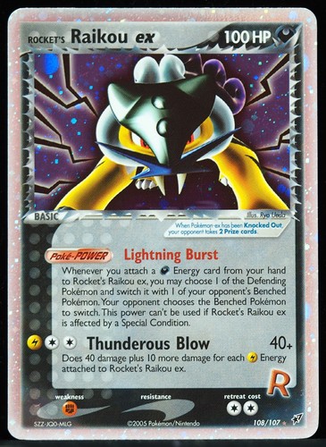 Carta pokemon rocket raikou - carta, rocket's