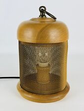 Lampada Da Tavolo In Legno E Metallo Design C. Bartolucci Per Franco Bucci 1970