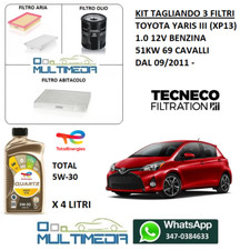 TAGLIANDO 3 FILTRI OLIO TOTAL