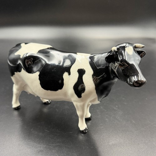 Modellino mucca bianca - e, nera