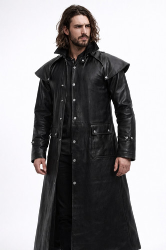 Cappotto lungo uomo vera - , pelle