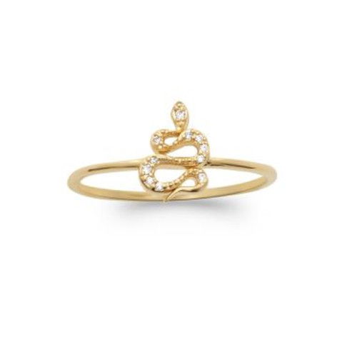 Anello serpente zirconio in - e,