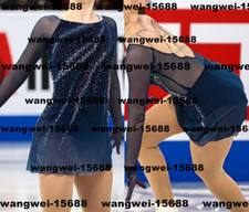 Abito pattinaggio figure ghiaccio nuovo, vestito pattinaggio figurativo per competizione B2417