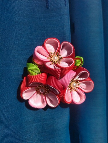 Fermaglio capelli kanzashi - fermaglio,