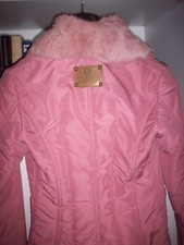 giacca bomber rosa con vera pelliccia Lapin No Smoke