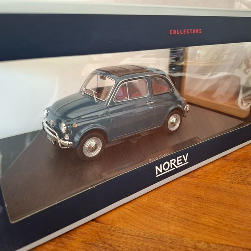 Fiat 500 bleu turquoise - l,