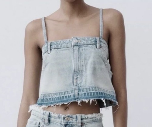 Canotta donna zara cropped - zara,