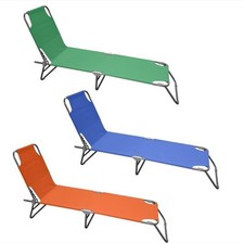 1 Pezzo Lettino Mare in Metallo e Tessuto Oxford 3 Colori Disponibili