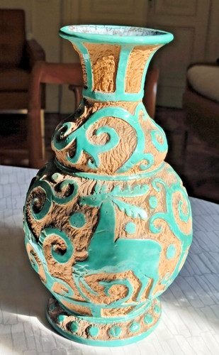 Vaso maiolica con finitura - maiolica,