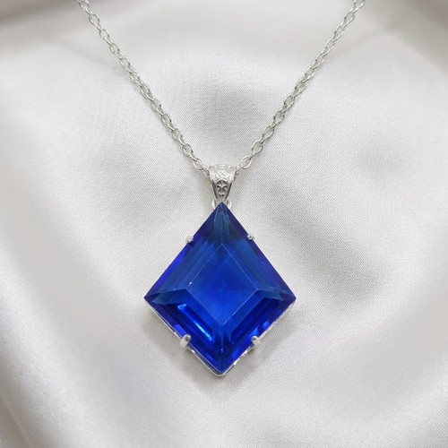 Ciondolo zaffiro blu - zaffiro,
