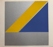 Hsiao Chin serigrafia colori "Geometrie"  BB   58x50 firmata numerata
