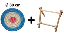 Tiro Con L'Arco Bersaglio di paglia Ø 80 cm dipinto + stand in legno