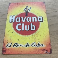 Insegna Vintage Metallo Rum Retrò Insegna Latta Havana Club 