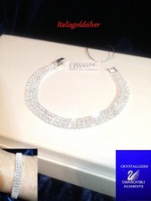 Bracciale Donna SWAROVSKI ORIGINALI Tennis Cristalli Argento Gioelli Sposa oro