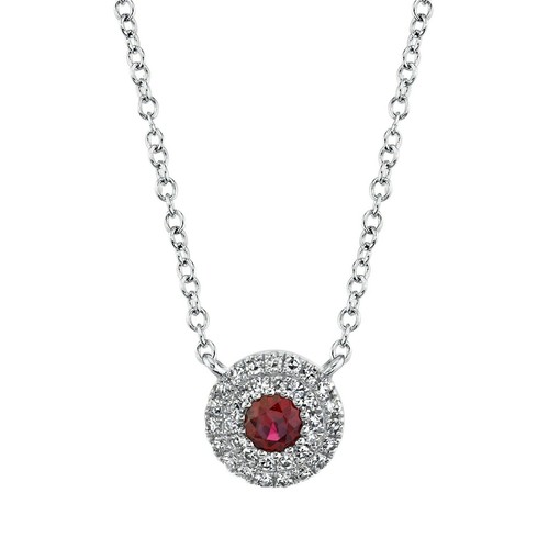 14k oro bianco rubino diamante - oro,