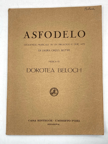 Asfodelo beloch spartito - asfodelo,