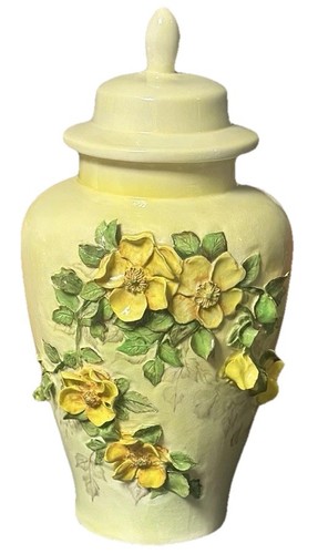 Vaso zenzero floreale - , rialzato