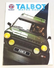 Brochure TALBOT MATRA RANCH edizione 1982 16 pagine lingua italiana