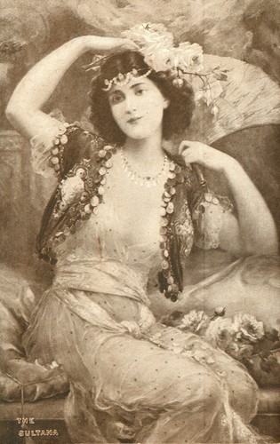 Cartolina ragazza esotica - , 'la