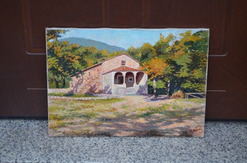 N9525 quadro chiesetta di - "chiesetta,