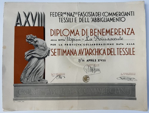 1940 autarchia diploma di - 1940-, autarchia-diploma