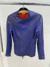 Giacca da motociclista in pelle Alexander McQueen taglia 40