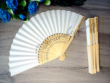 set 50 ventagli matrimonio in legno con nome sposi personalizzati con data