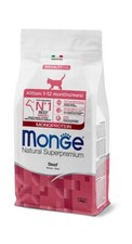 Monge Natural Kitten Monoprotein – Manzo Crocchette per Gatti Cuccioli 1,5 kg