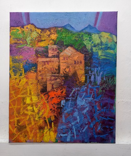 Quadro dipinto paesaggio - dipinto,