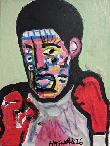 Hasworld boxe figura dipinto - boxe,