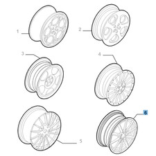 Cerchio in lega 8J x 18'' per