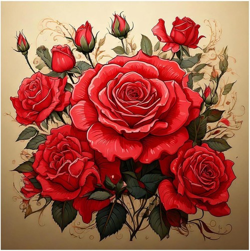 Piastrella murale fiori rose - piastrella,