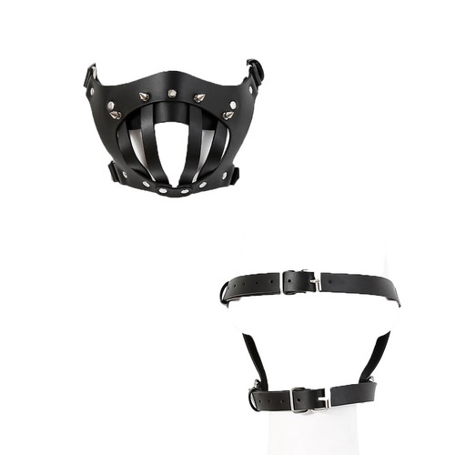 Maschera pelle cappuccio - in, pu