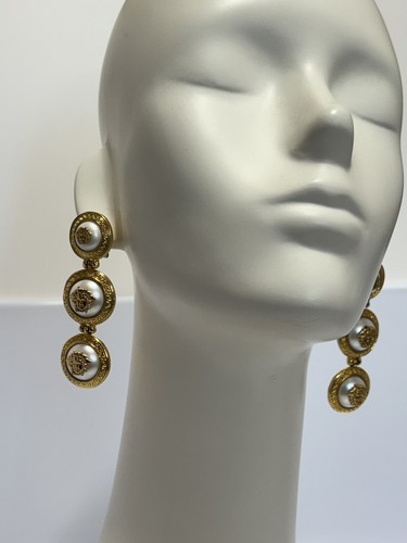 Vtg gianni versace gold pearl - gianni,