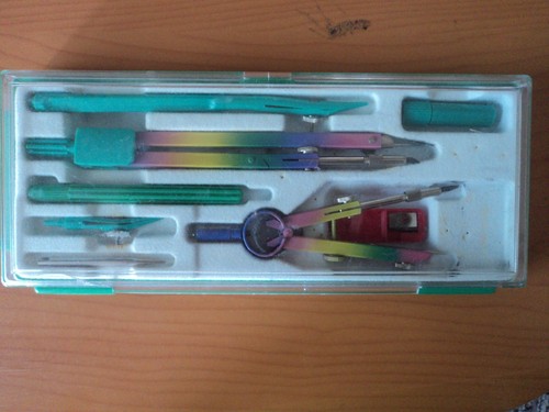 Astuccio compassi vintage - compassi,