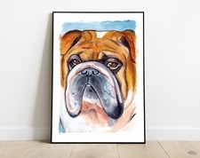 Acquerello cane bulldog