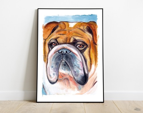 Acquerello cane bulldog