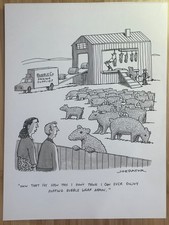 Cartone animato originale New Yorker "Bubble Wrap" di Joe Dator 