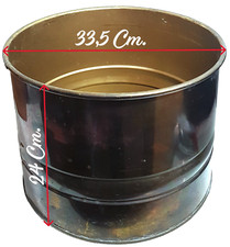 Portavaso in rame ed ottone vintage 33,5 x 24 cm.