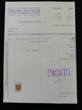 Fattura Valdagno Crosara Francesco Legnami d'Opera e Costruzione 1941 QX1893