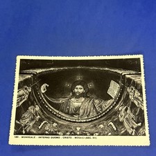 MONREALE INTERNO DUOMO CRISTO MOSAICI - Bianco e nero Cartolina