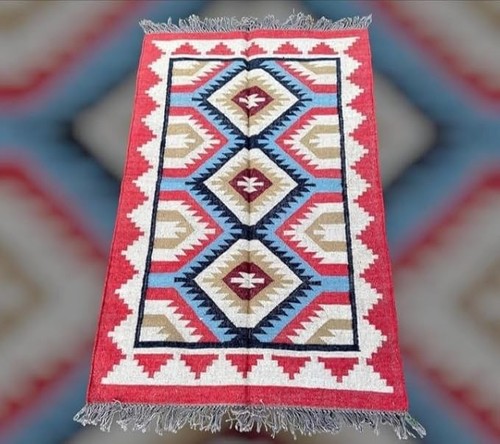 Tappeto lana kilim - , juta