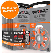 Batterie PILE RAYOVAC Extra Misura 13 per Apparecchi Acustici PROTESI udito PR48