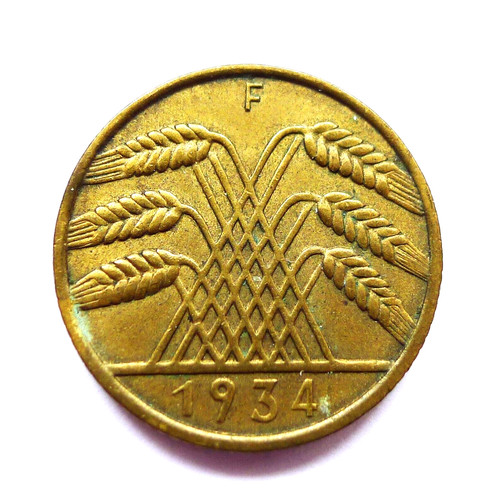 Germania pfennig 1934 f - germania,