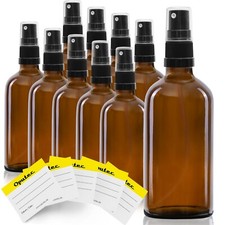 10 x flaconi spray da 100 ml in vetro spray a pompa bottiglia di vetro atomizzatore spruzzatore