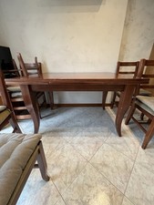 Tavolo In Legno Massello + Sedie Usato