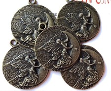 5 Medaglioni Fata Luna Bronzo
